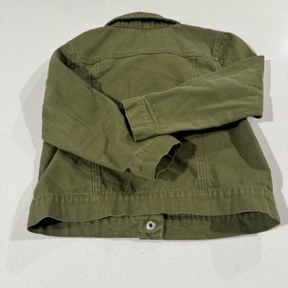 Emma & Elsa Toddler Girl 5T Green Button Up Jacket 100% Cotton - Picture 2 of 4